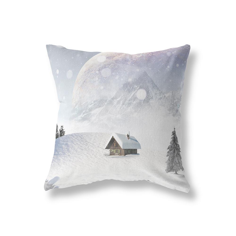 

Домашний декор милый снеговик рождественская тема принт узор полиэстер подушка чехол для гостиной диван декор наволочка 40X40CM