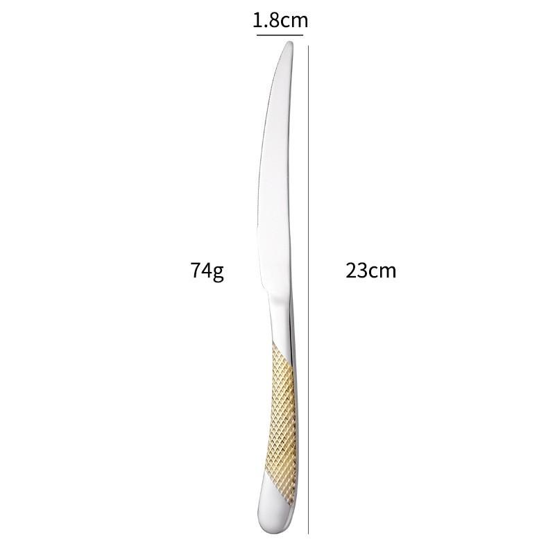 Star Diamond Stainless Steel Tableware Knives, Forks and Spoons Five-piece Set Light Luxury Simple Western Food Steak Knives, Forks and Spoons