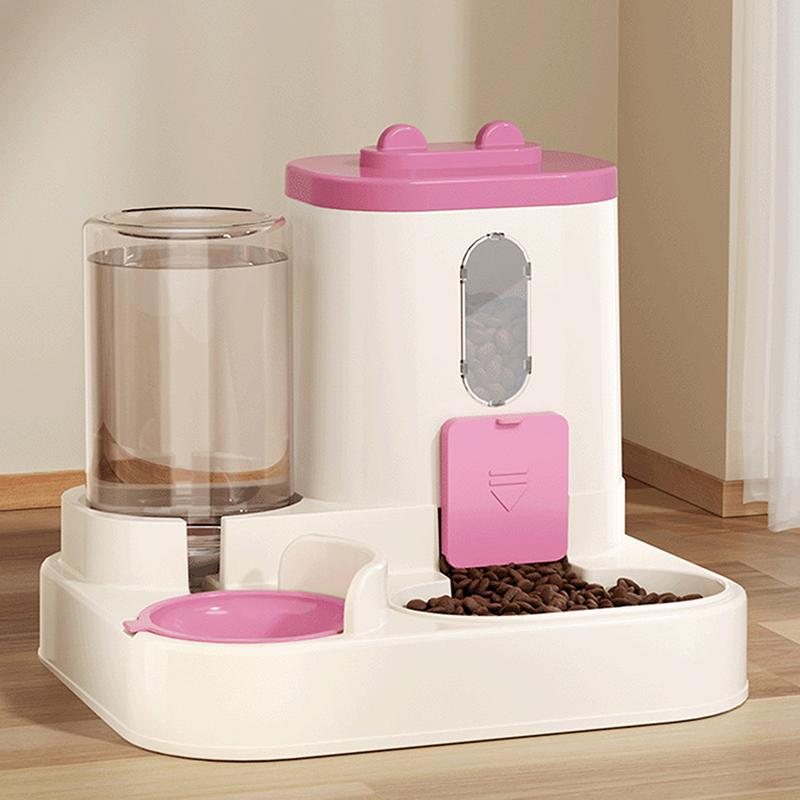 

Автоматическая кормушка для кошек, собак, миска с фонтаном для воды, большая емкость, приподнятая подставка, миска для поилки кошек, аксессуары