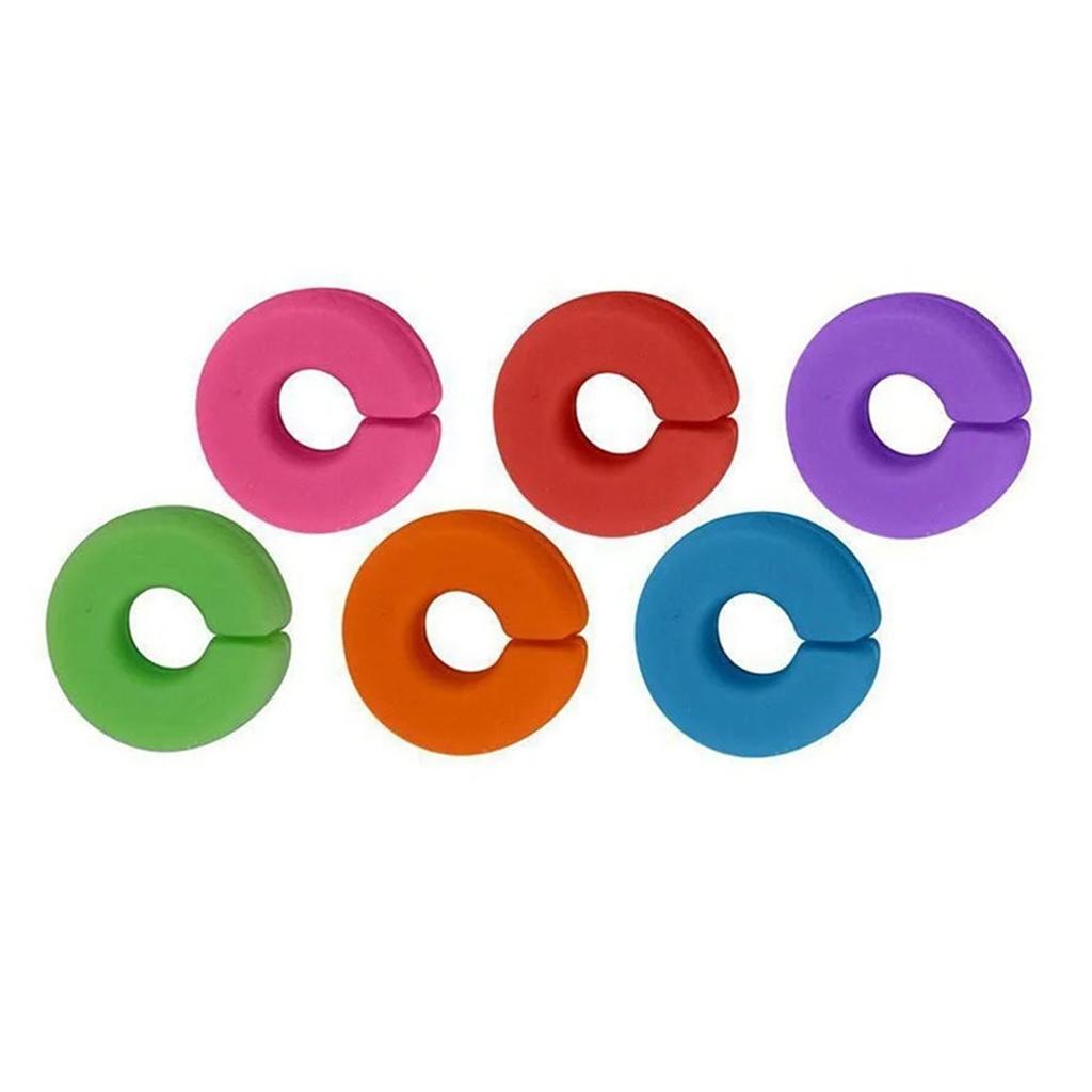 Wine Glass Markers Set of 12 Mini Circle Silicone Drink Glass Charms Tags Recognizer Cup Labels Signs for Party Bar