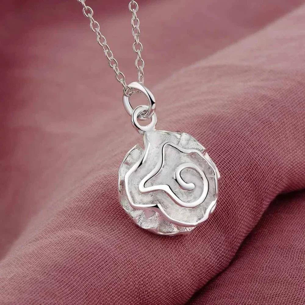 Copper Beautiful Rose Flowers Pendant Necklace for Women Fashion Party Wedding Jewelry Popular s Gifts
