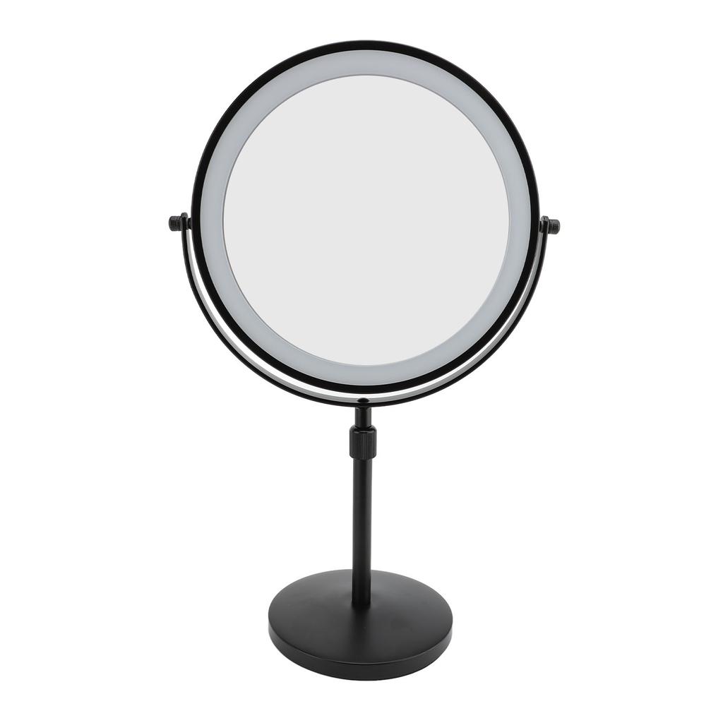 Lighted Makeup Mirror 22cm Adjustable Height Double Sided Magnifying Vanity Mirror with 3 Color LED