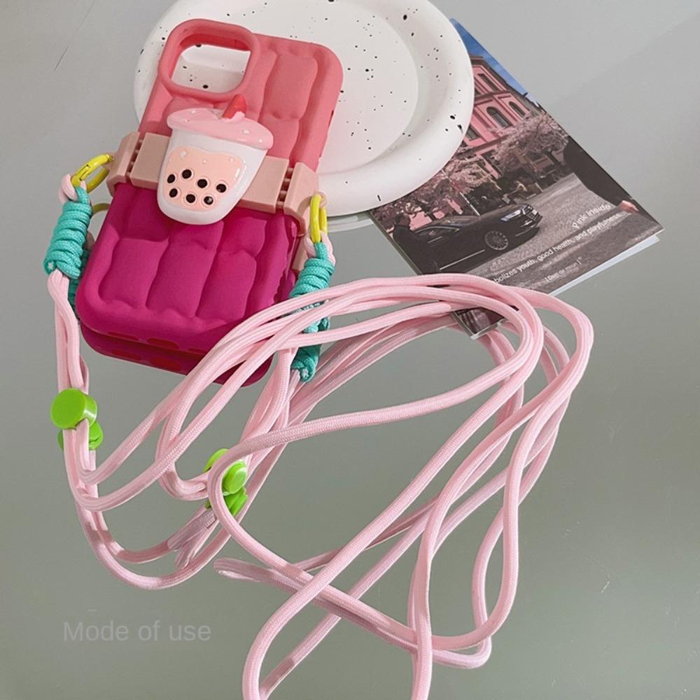 

Portable Mobile Phone Lanyard Universal Flower Back Clip Phone Lanyard Girl Gifts style 1