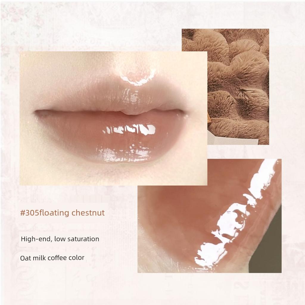 Cheerflor Colorful Lip Essence Lip Gloss Lipstick Water Gloss Authentic Mirror Finish 300 Sweet Peach Color