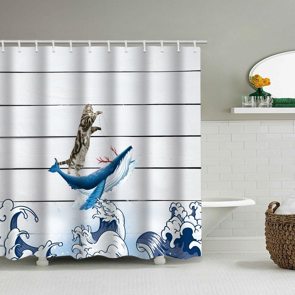 JINRUN Baie îngroșată, perdea impermeabilă, rezistentă la mucegai, perdea de duș, partiție de duș, perdea de duș, perdea de baie fără perforații