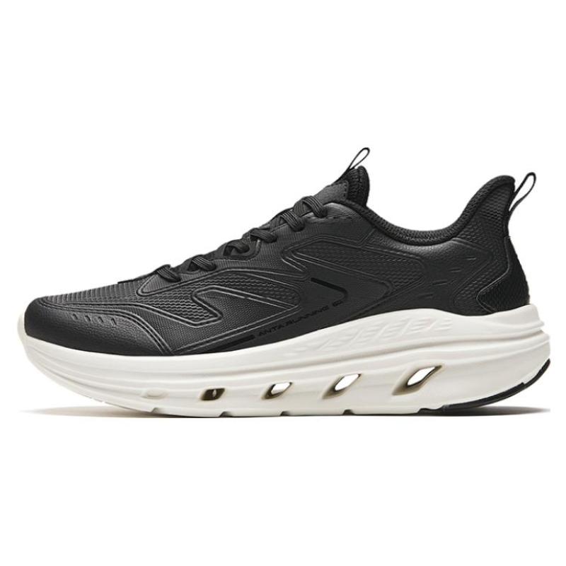 Anta Energie-Ring Wasserabweisende Dämpfung Abriebfeste Niedrige Laufschuhe Damen Schwarze Sneaker