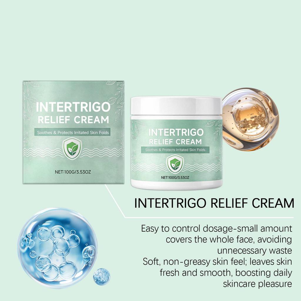 Crema Sollievo Intertrigine 100g - Lenisce e Protegge le Pieghe della Pelle Irritata, Crema per la Cura della Pelle