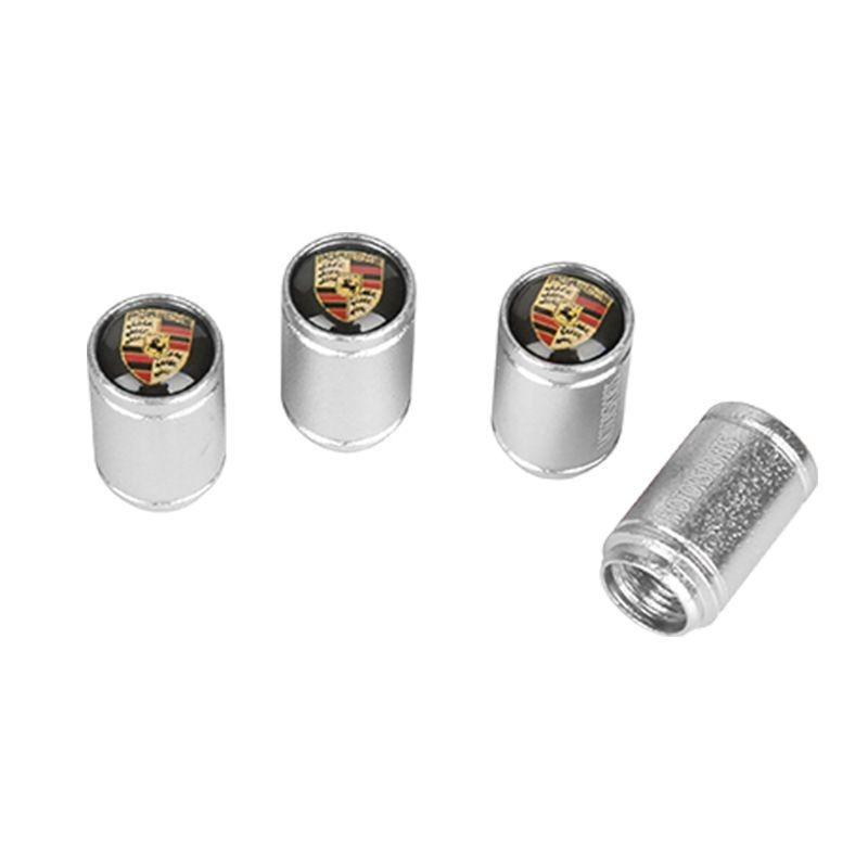 4 Stück Aluminiumlegierung Auto Rad Reifenventilkappe Reifenventil Schaftabdeckung für Porsche Panamera Macan 911 718 Taycan Boxster Cayman 918 Pajun