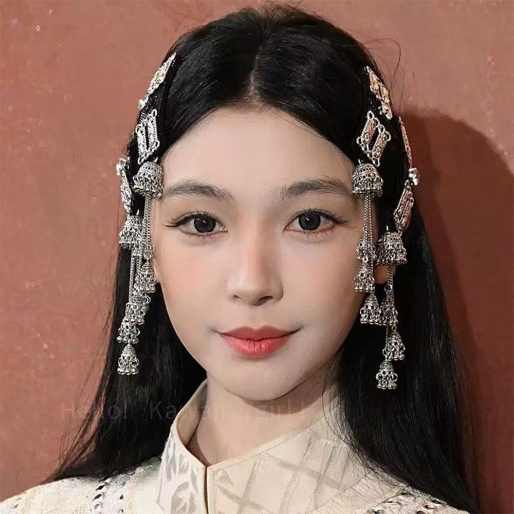 Showcasing Cultural Charm Hairpins Vintage Bangs Barrette Trendy Tassels Hair Clips