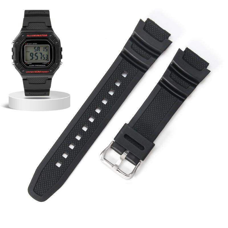 Applicable To Casio Strap AE-1000W AQ-S810W Watch Strap 18mm Convex Rubber Strap [interface width] 18mm