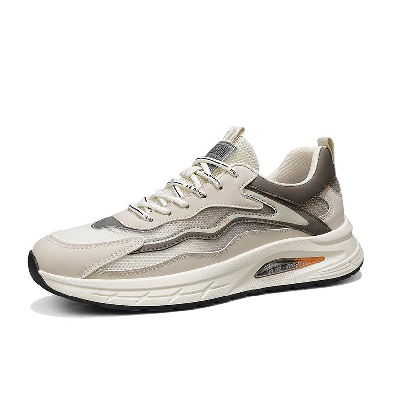 Men's shoes 2025 summer new retro leisure travel mesh breathable comfortable low-top lace-up sports style casual shoes