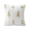 Snowflake Throw Pillowcase Polyester Cushion Cover Cozy Embroidered Pillow Covers  Sofa Decor
