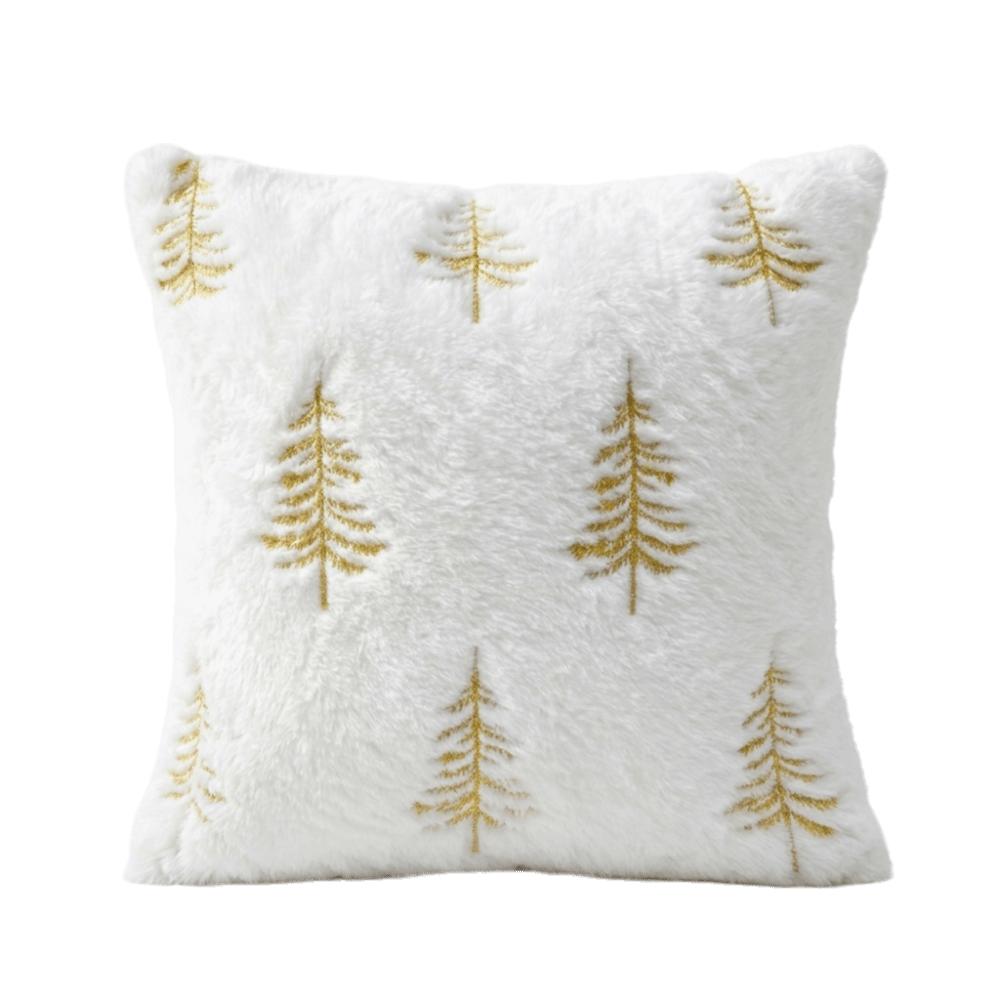 Snowflake Throw Pillowcase Polyester Cushion Cover Cozy Embroidered Pillow Covers Sofa Decor