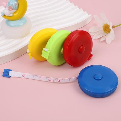 Yellow 1.5 Meter Soft Leather Tape Measure Automatic Telescopic Tape Measure Portable Circular Plastic Ruler