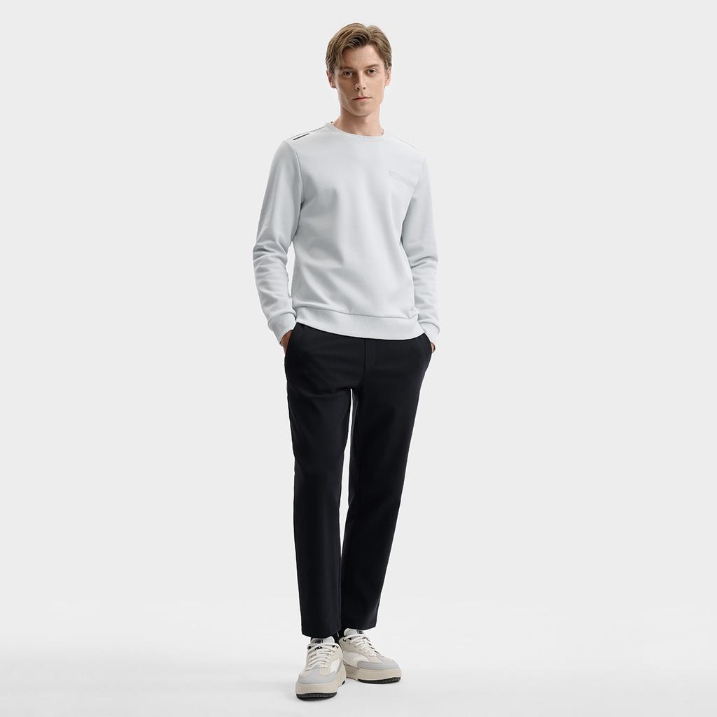 Fila White Fashion Simple Classic Texture Casual Versatile Fleece Warm Pullover Round Neck Sweatshirt Men sweatshirt Gray F11M543212FGY