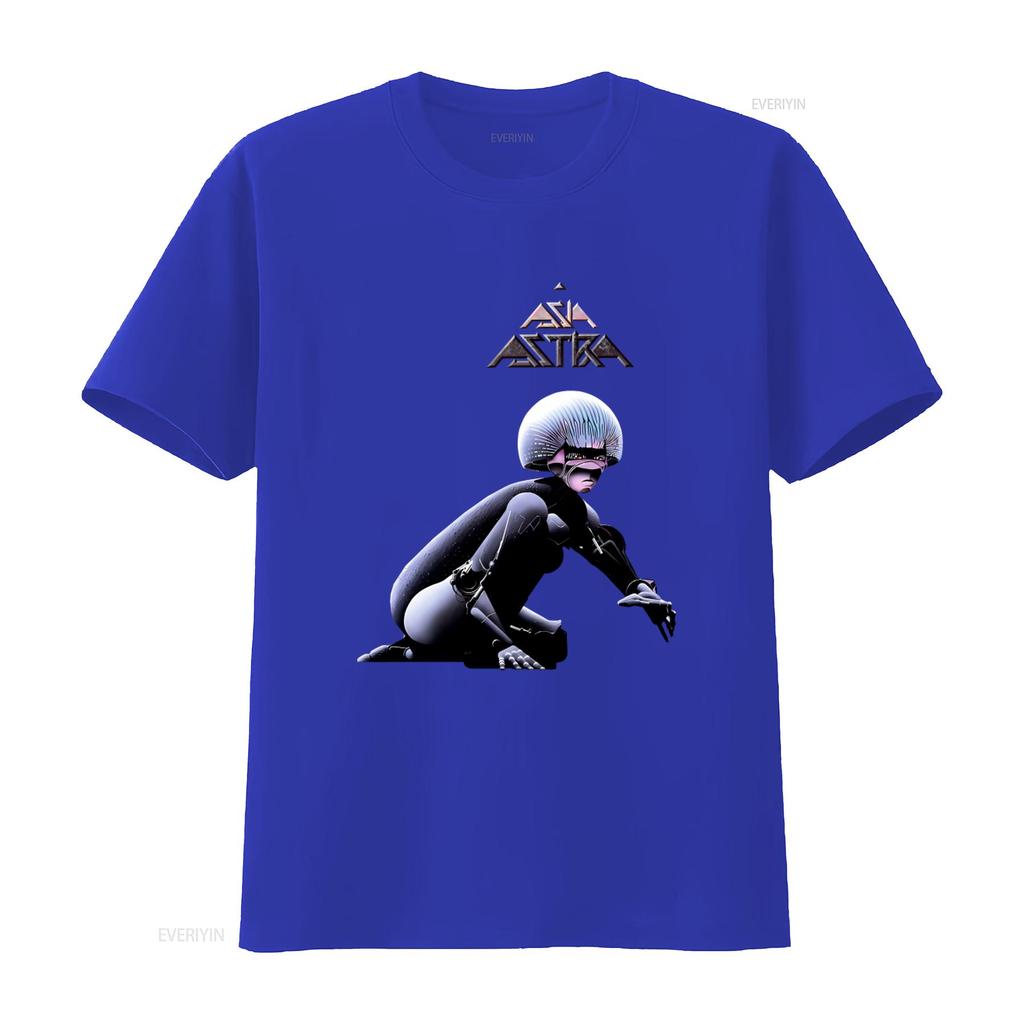Cotton T shirt Asia Astra Rock Music with Futuristic Robot Design Geoff Downes John Wetton Mandy Meyer vintage Washed Stretched