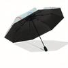 Disney Stitch Love Automatic Opening and Closing Umbrella - Suitable for All Occasion and Business Umbrella, Unisex Portable Tri-fold Small