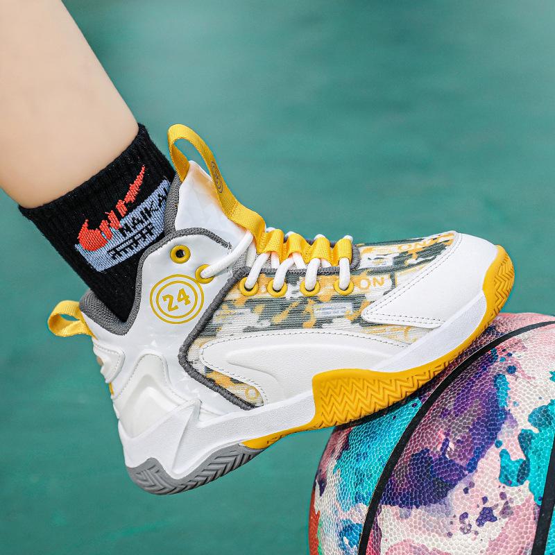 Children's sports shoes spring and autumn new middle school children and primary school students mesh breathable non-slip training actual boys basketb