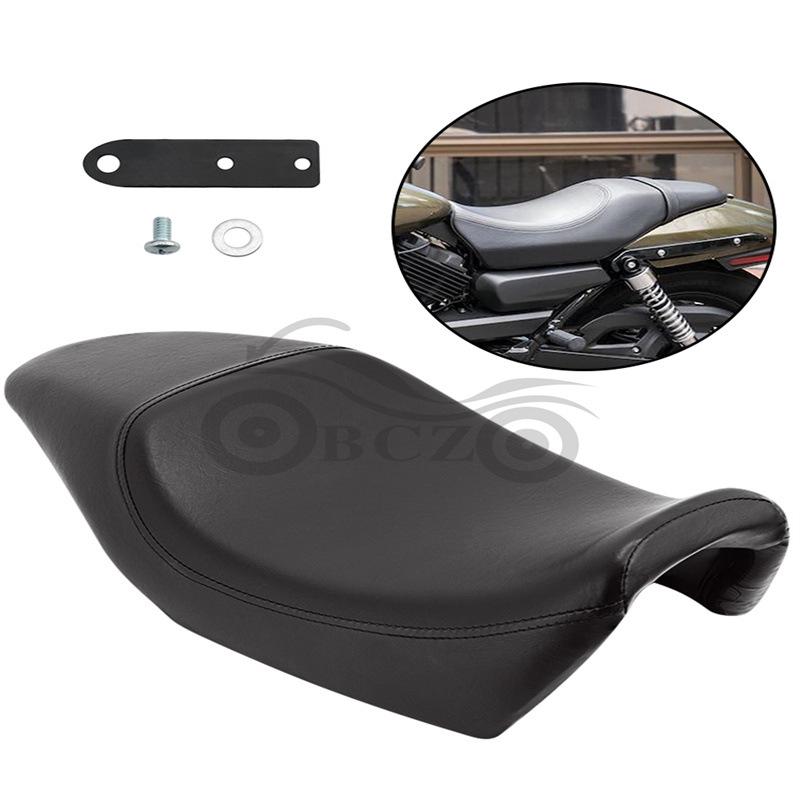 Double Leather Seat Cushion with Seat Bag for Harley 750/500