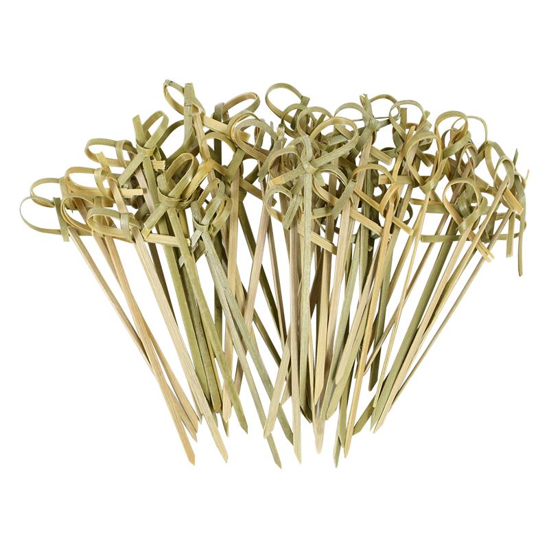 100Pcs White Pearl Bamboo Food Fruit Picks Wedding Party Disposable Cake Dessert Cocktail Sticks Buffet Cupcake Toothpick Skewer