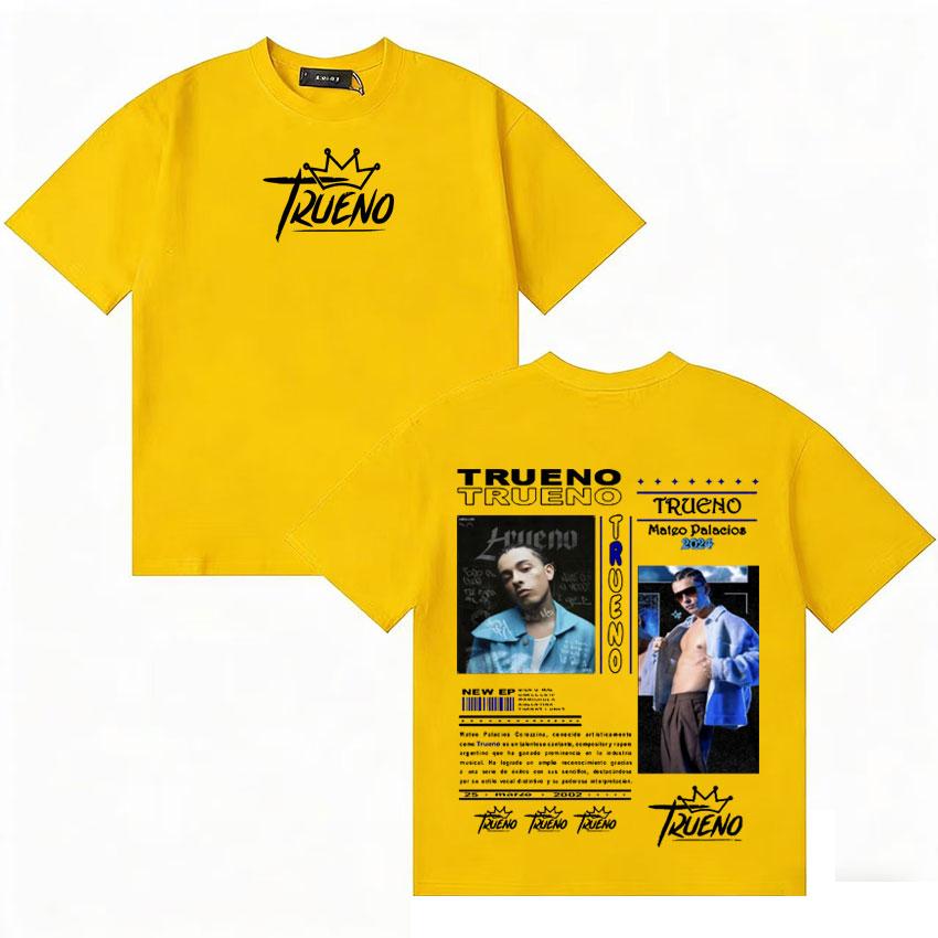 Rapper Trueno Gothic Album Tshirt Unisexs Womens Clothes Harajuku Short Sleeve Tee Shirts Cotton Oversized Y2K Tshirts Streetwear