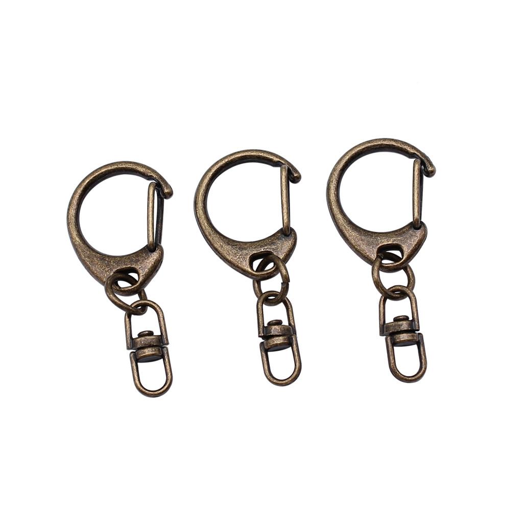 Multi Color D Ring Swivel Clasps Keychain Findings For DIY Projects Materials