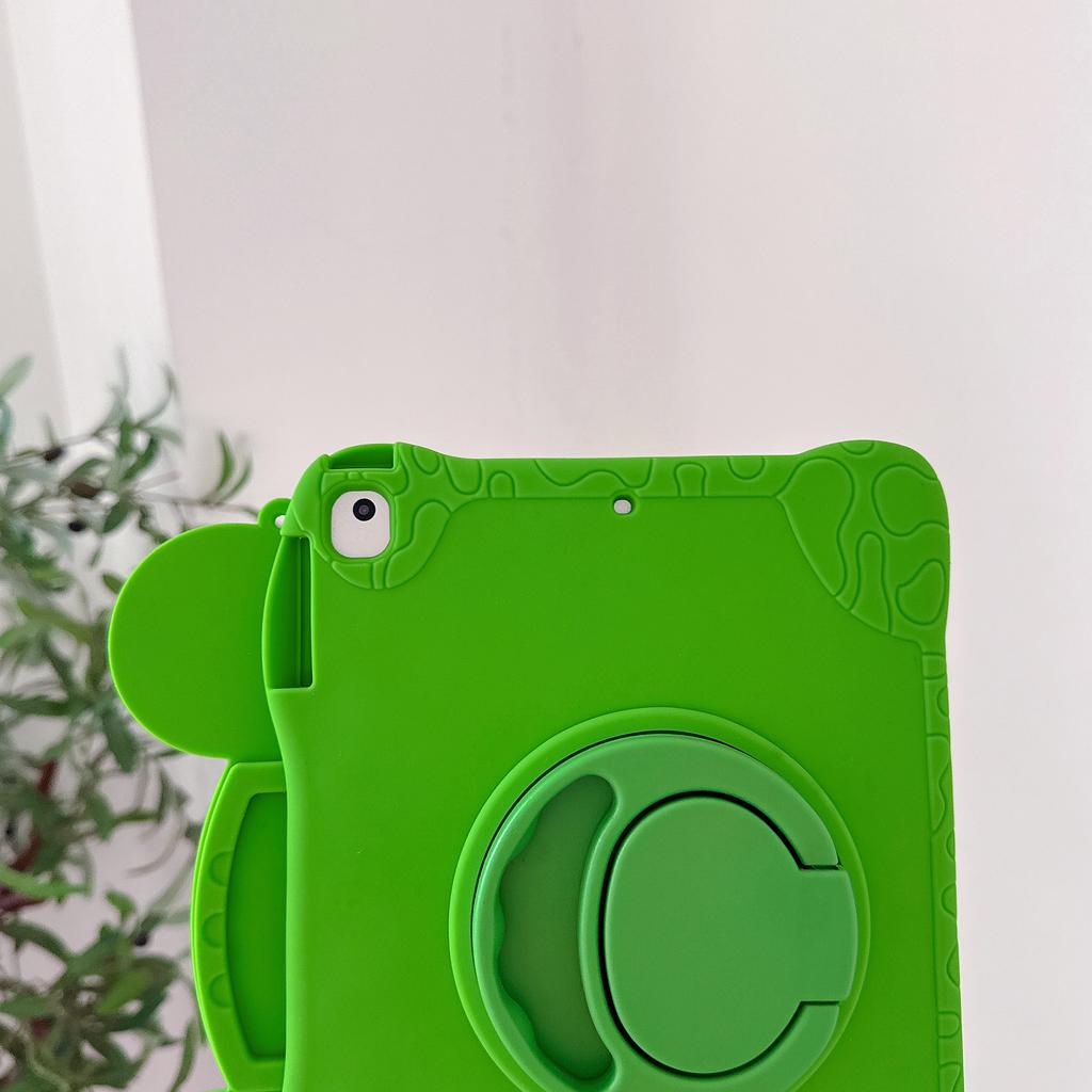 Cartoon Big Eyes Frog Tablet Case For iPad 7 8 9 10th 11th 12th Generation 10.2 10.9 Air Pro 11 A16 Mini 4 5 6 Kickstand Cover