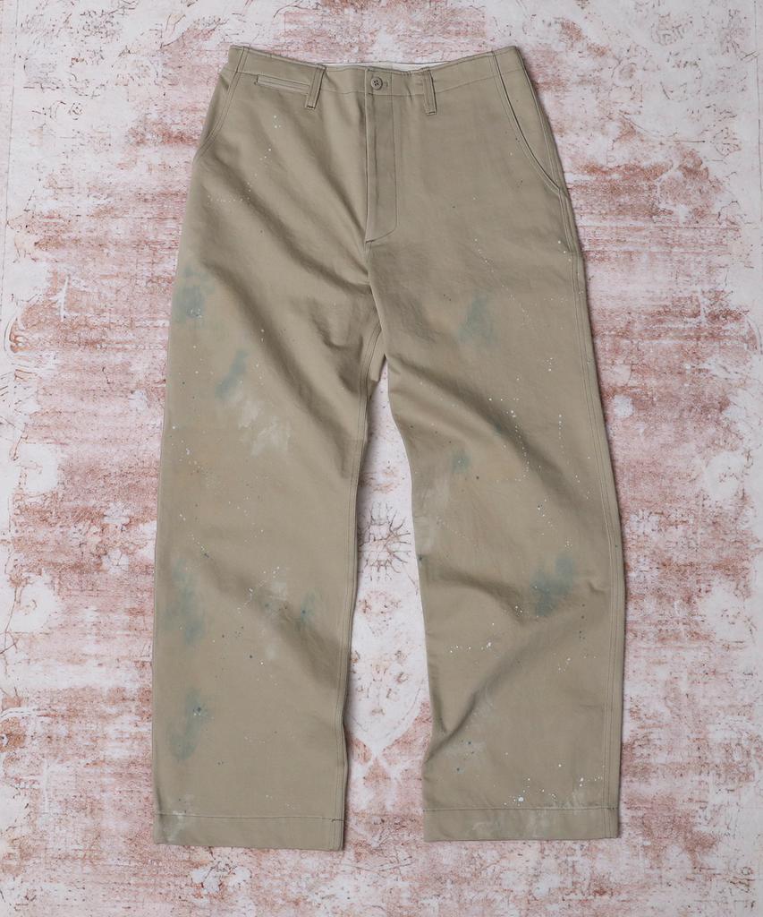 AREUBAN Heritage Button Fly Chino Pants_Sand Beige