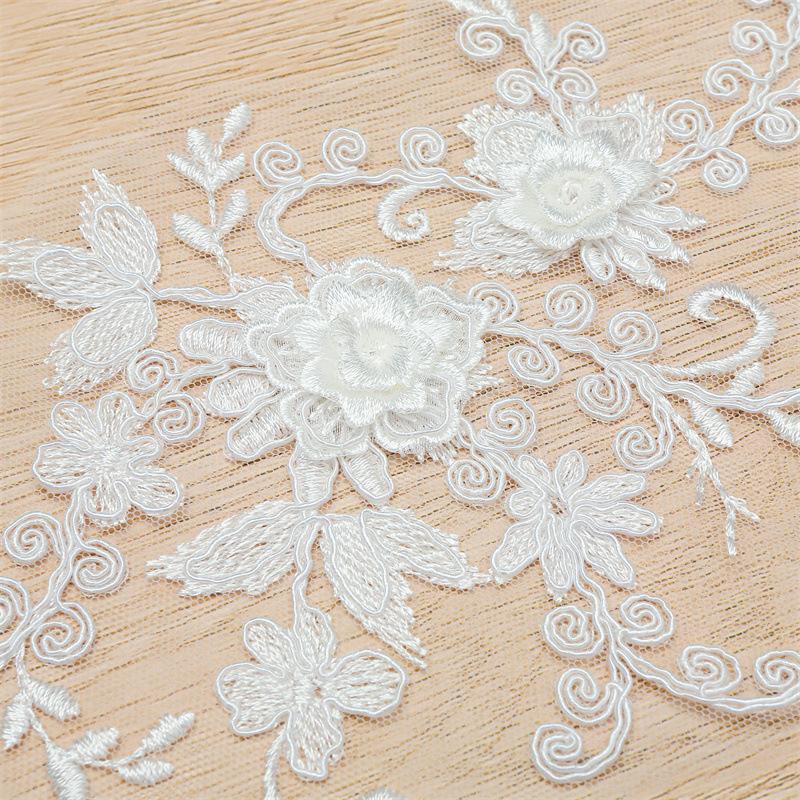 

Hollow Lace Fixed Flower Accessories Three-Dimensional Embroidery Lace Sticker Flower Material Accessories Clothing Decorative Flower Pieces & (21 * 14) Ben Bai, a pair