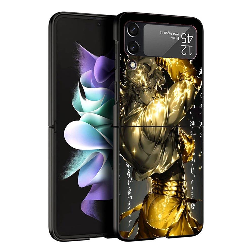 JoJo Adventure Dio Diego Brando Black Phone Case For Samsung ZFlip7 ZFlip6 ZFlip5 ZFlip4 ZFlip3 5G Hard Protective Galaxy Z Flip