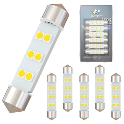 WiseShine DC 44mm 569 LED Bulb Natural White Super Bright 578 212-2 561