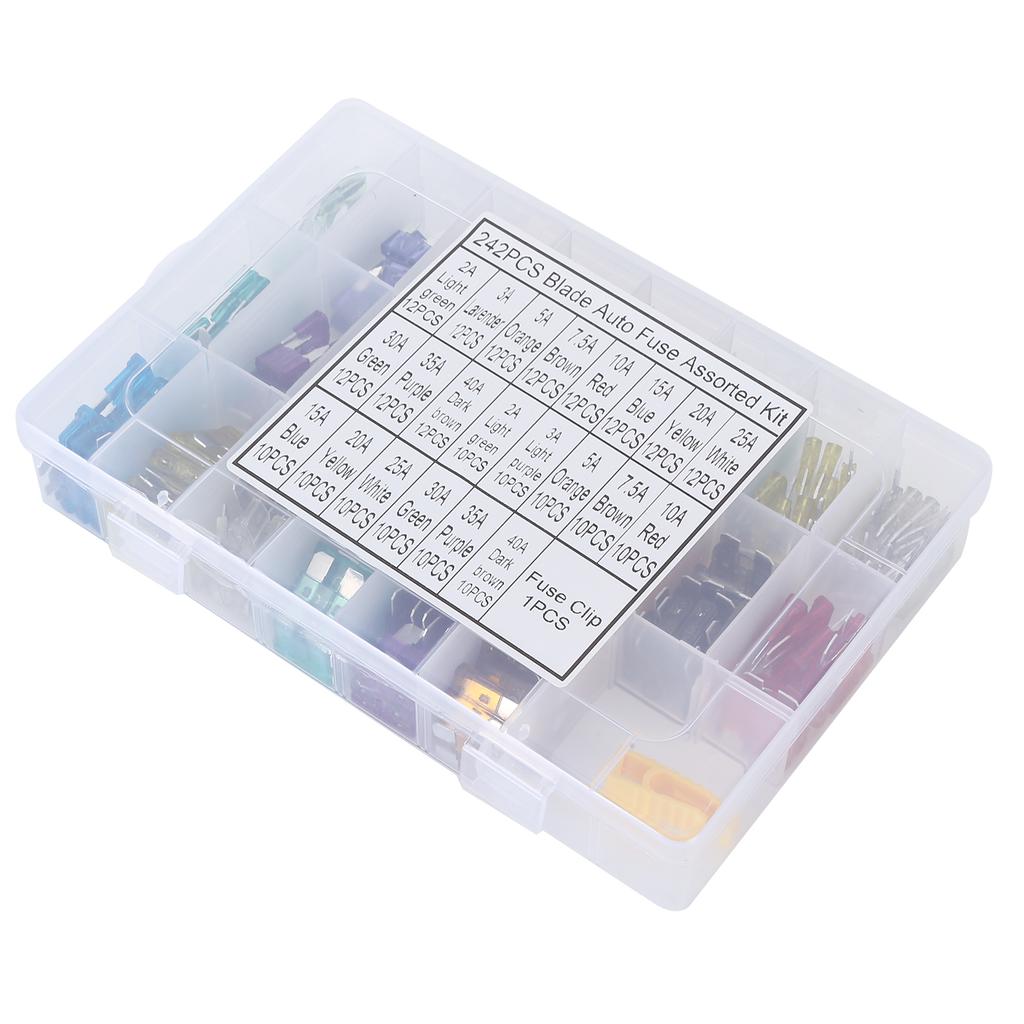 243Pcs Fuses Classification Kit CorrosionResistant Marine Automotive Replacement Accessories
