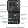 48V Power Audio Mixer Console 2 Channels USB Sound Card Sound Mixing Board  Internet Karaoke
