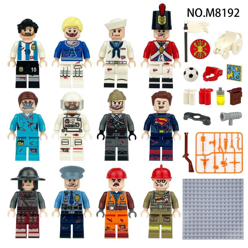 Zombie Doll Constructing Blocks Humanoid Dolls Playthings Digital Action Figures Assembled Toys Crawler Children's Learning-focused
