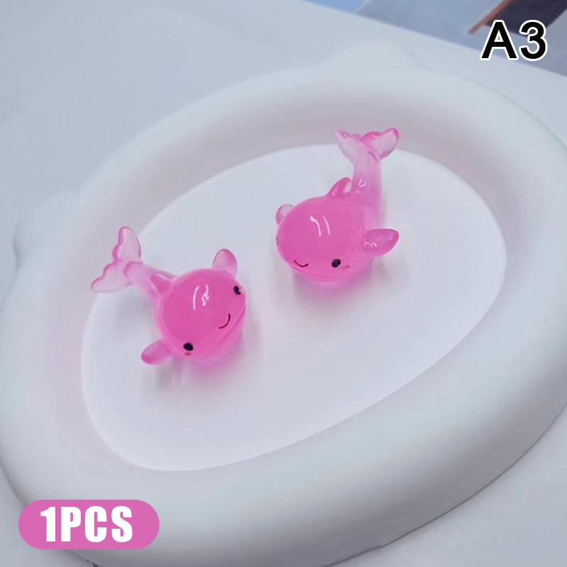 Luminous Little Whale Marine Animal Ornament Mini Pendant Fish Tank Decoration Landscape Craft Desktop Decoration