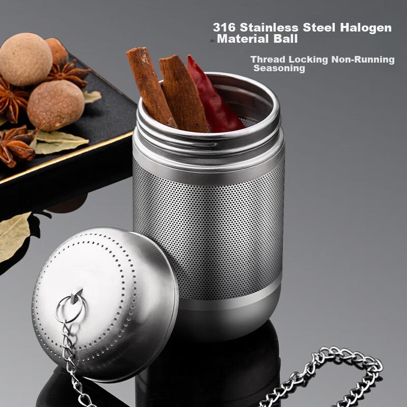 Newair 316 Stainless Steel Seasoning Ball Bag, Household Strainer, Large Spice Rack, Braising Pot, Soup Pot, Stew Pot, Condiment Container