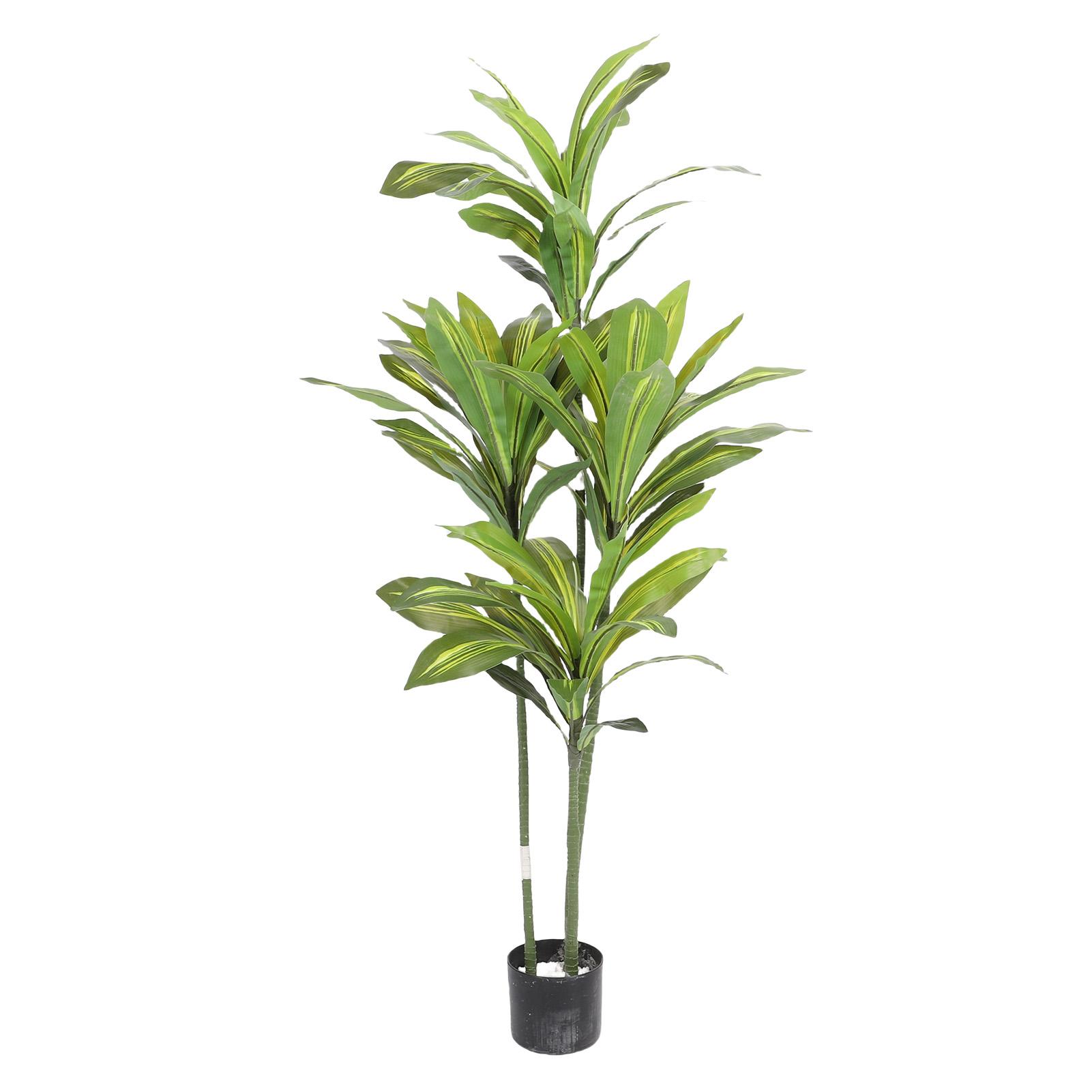 Faux Dracaena Fragrans Tree ABS PU Artificial Dracaena Fragrans Fake Floor Potted Plant for   Living Room Decor
