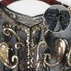 Short Mesh Shawl For Formal Clothes Feature Secure Sequins Detail Soft Polyester Cover Up Easy To Fold And Carry