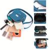 Borsa a tracolla con cerniera tinta unita, Portamonete versatile, Borsa a spalla da donna per lo shopping