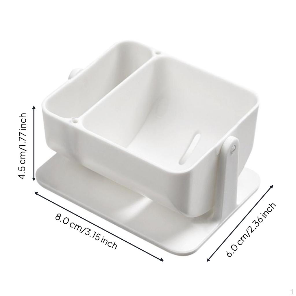 Rotating Makeup Sponge Holder, Breathable Organizer and Storage Box for Bathroom Vanity White 1