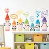 Cartoon Cute Colorful Crayon Pattern Wall Stickers for Kids Room Baby Nursery Bedroom Decoration Living Home Decor Wall Decals