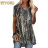 Women's Fashion Casual Short Sleeve O-Neck Blouses & Shirts