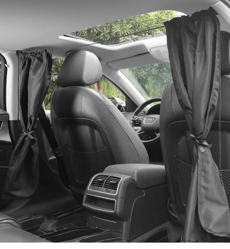 Car Interior Privacy and Sunshade Partition Curtain for Front/Rear Seat – Blackout Heat Insulation for Baby & Middle Seat