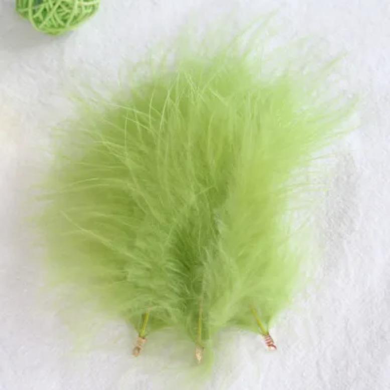 FeatherVelvet Feathers with Metal Clip Buckle, Turkey Plumas, DIY Feather Jewelry, Craft, Dream Catcher, Decoration Material, 10-12cm