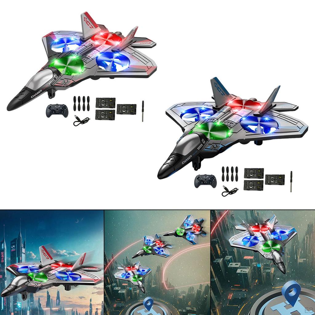 Remote Control Plane Fighter Adjustable Speed Portable Hobby Glider 360° Flip RC Airplane with