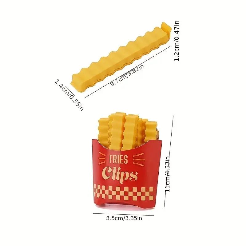 12-teiliger Verschließclip für Verpackungsbeutel, feuchtigkeitsbeständiger Kunststoff-Chip-Verschließclip, Verschließclip für Pommes Frites, Snackbeutel-Clip, Brotbeutel-Clip, Lebensmittelbeutel-Clip, Verschließclip