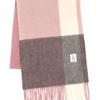 RECLOW RECLOW LAND 100% Cashmere Check Muffler Pink Gray