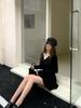 Korean-Style Faux Two-Piece Knit Sweater and Skirt Set for Women - 2026 Winter Collection