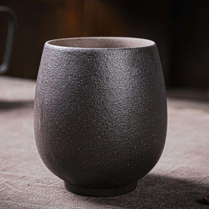Tazza da maestro ceramica cinque elementi tazza da tè tazza singola grande cambio di forno retrò giapponese ceramica grezza set da tè Kung Fu set di tazze da tè
