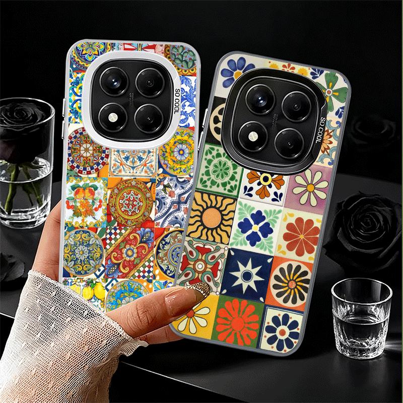Italian Sicilian Style Floral Pattern Soft Phone Case for Xiaomi Redmi Note 13 14 15 Pro Plus 12S 12 11S 11 11T 10S 10 Shockproo
